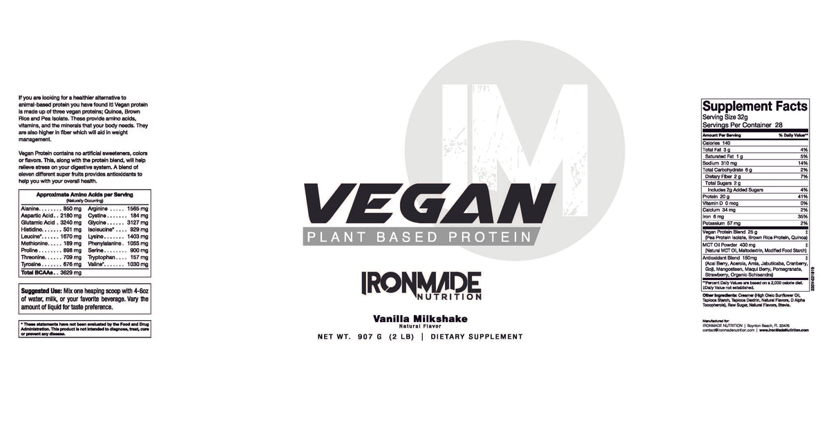 Vegan Protein - Ironmade nutrition